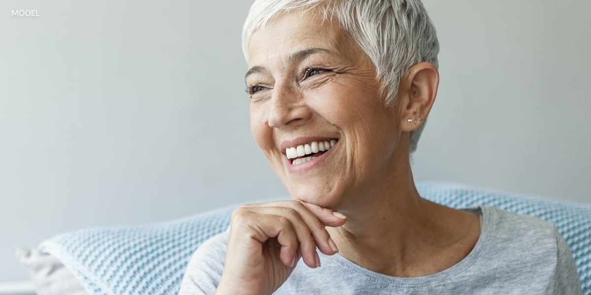 woman smiling