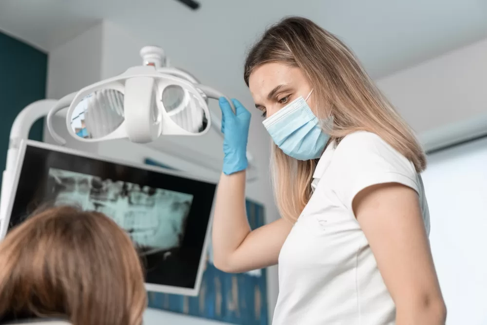 Surgery being done by a dentist 